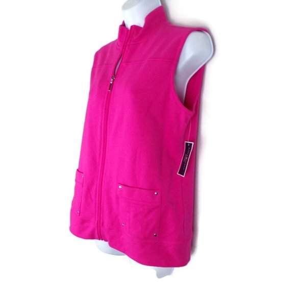Karen Scott Sport Zip Up Vest Petite Med 2214 - Picture 2 of 7